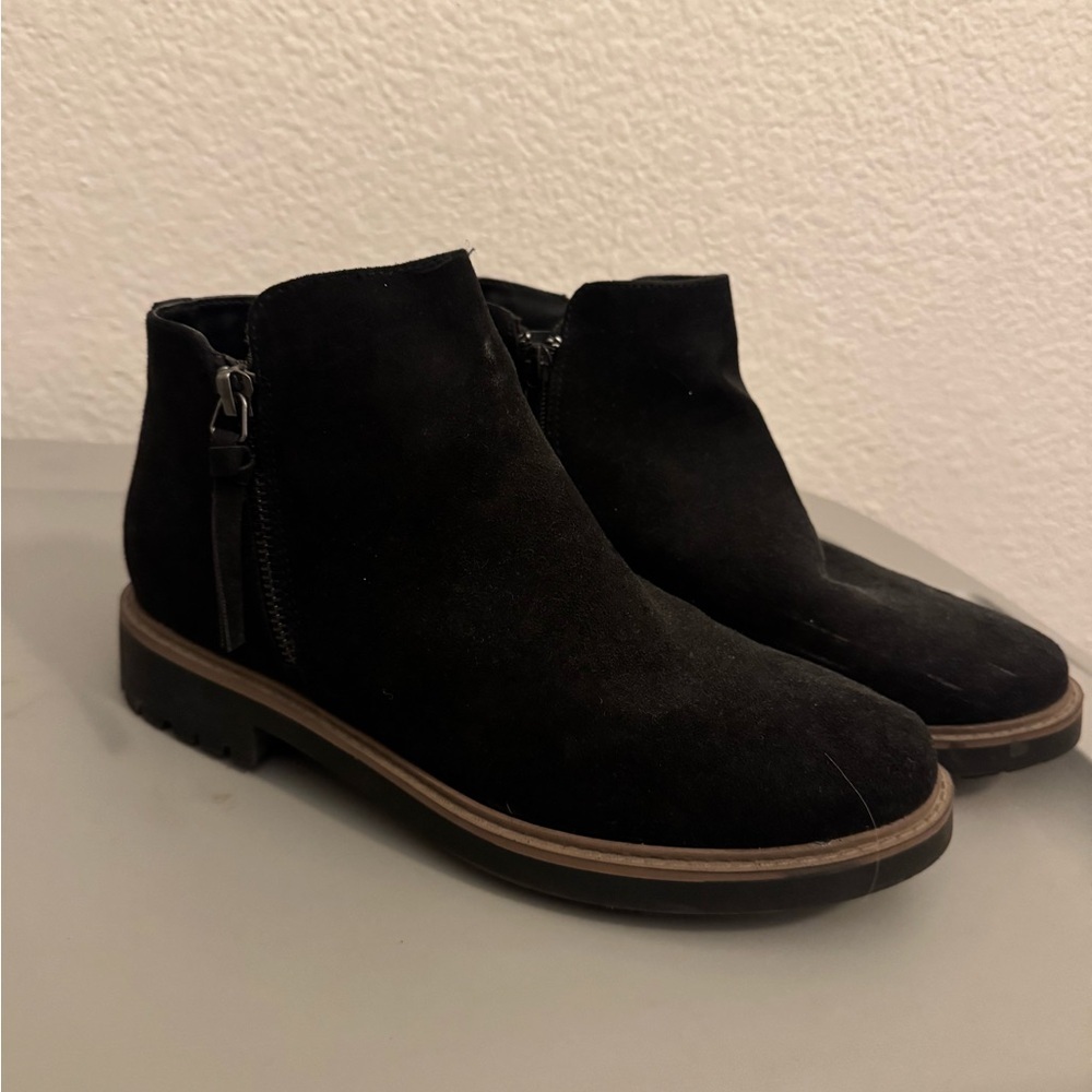 Spirit Black Suede Ankle Booties